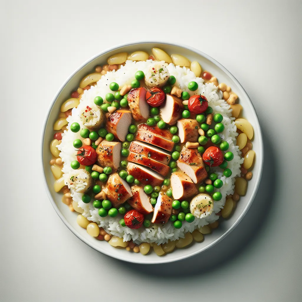 Italian Chicken with Tinned Peas and Apple Rice Cups