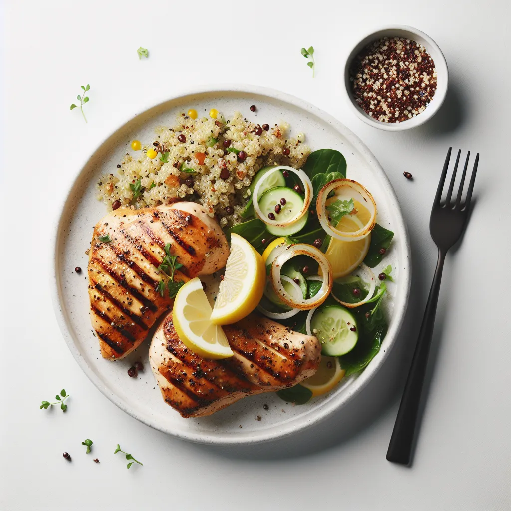 Lemon Herb Grilled Chicken with Quinoa Salad