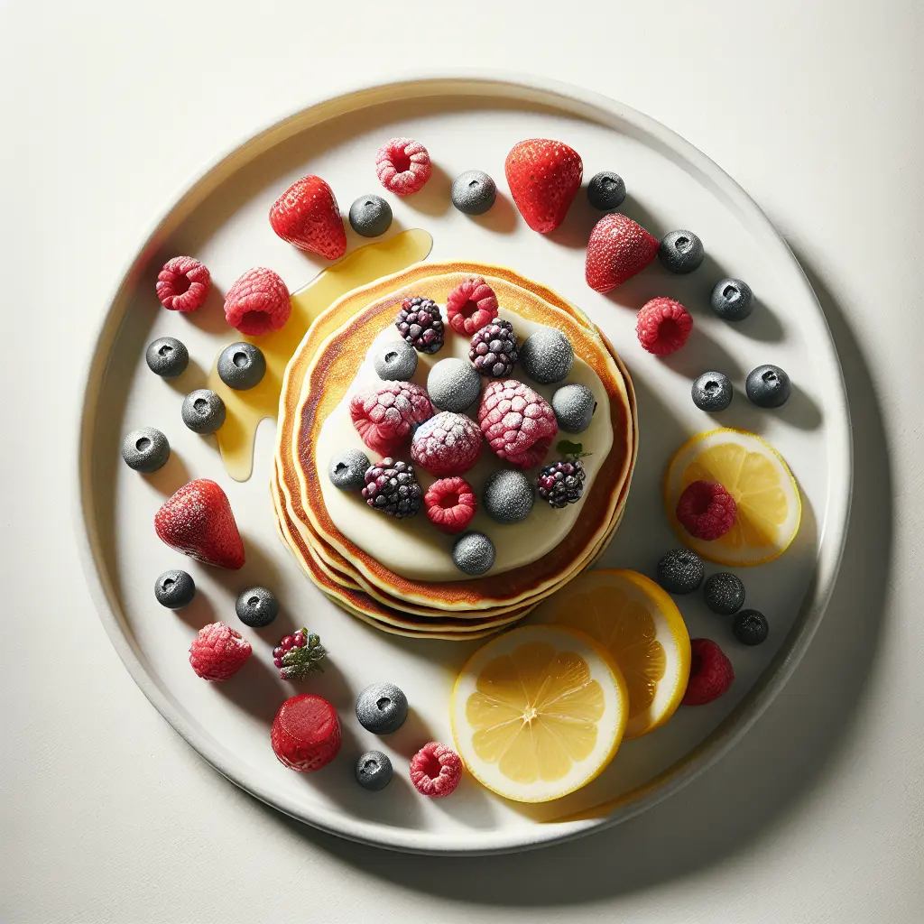 Lemon Ricotta Pancakes with Fresh Berries