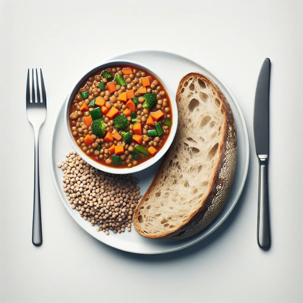 Lentil and Vegetable Stew with Whole Grain Bread