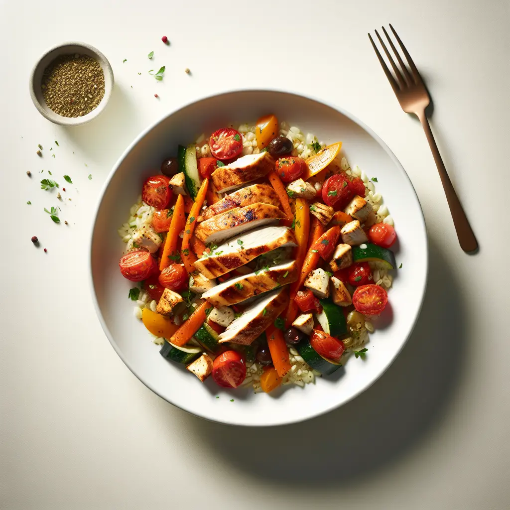 Mediterranean Chicken and Vegetable Bowl