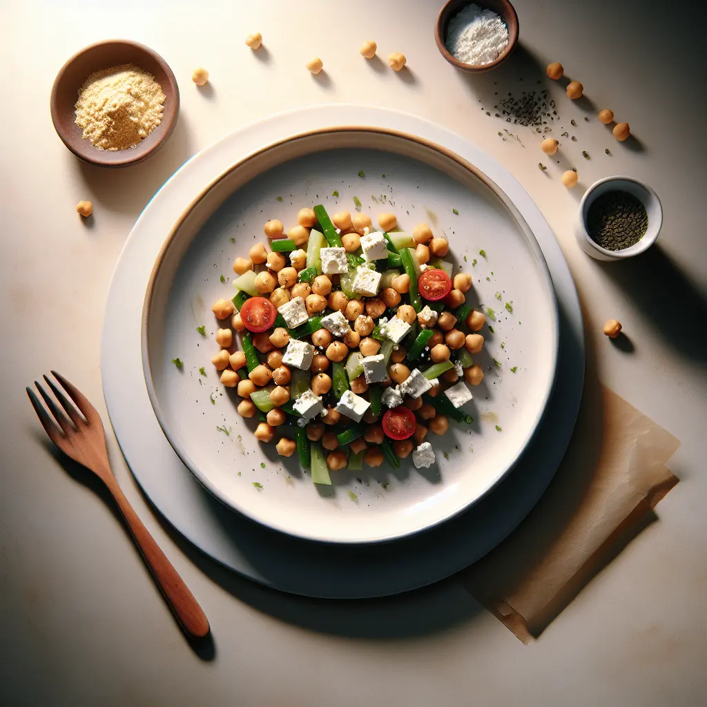 Mediterranean Chickpea Salad with Feta