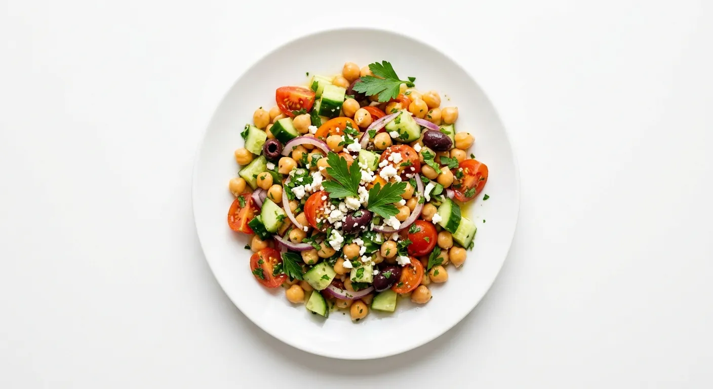 Mediterranean Chickpea Salad with Lemon Dressing