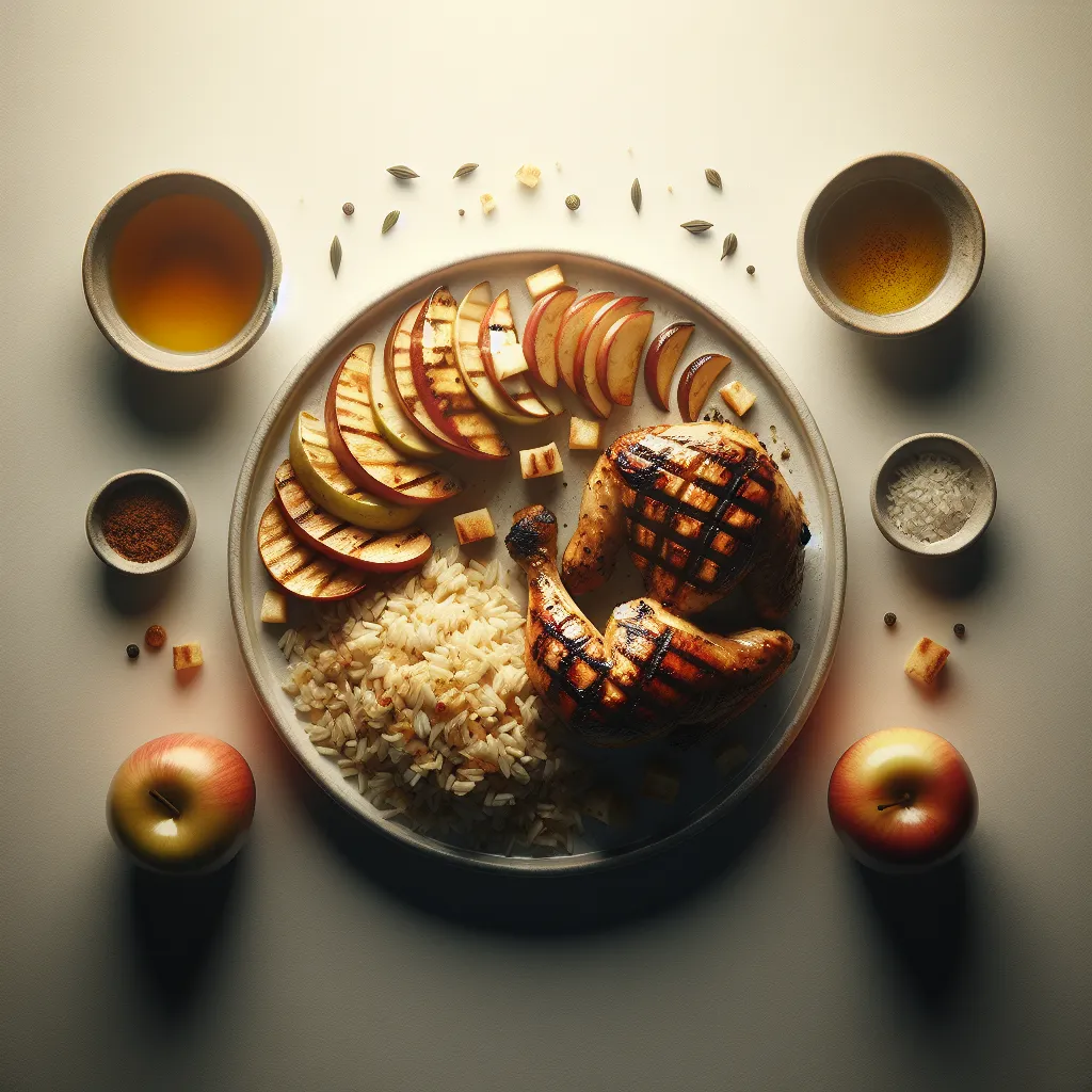 Mediterranean Grilled Chicken with Apple Rice Cups