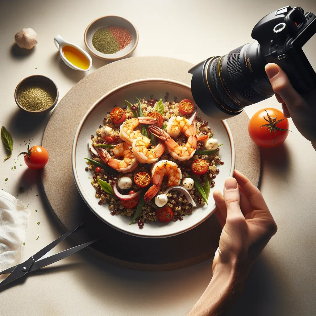 Mediterranean Quinoa Bowl with Grilled Shrimp