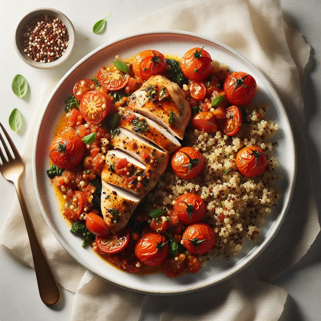 Mediterranean Tomato and Herb Chicken with Quinoa