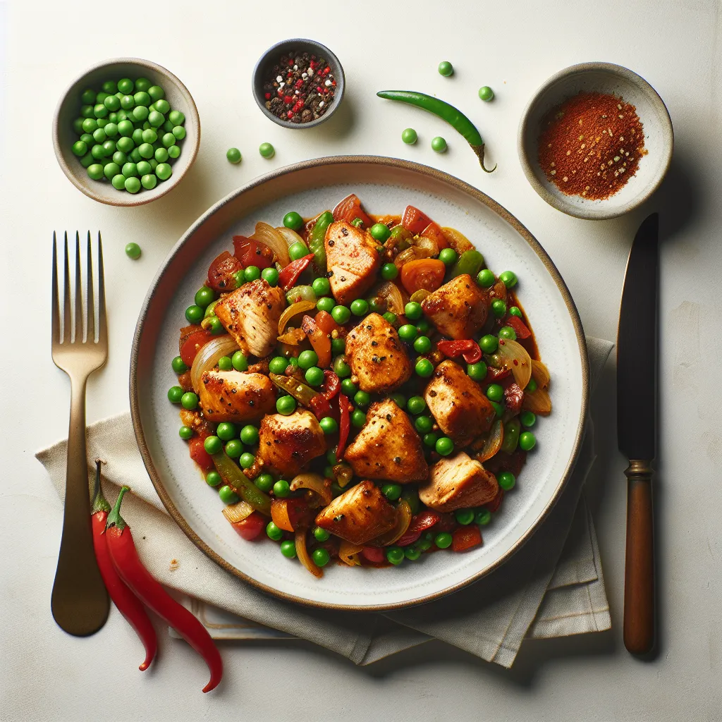 Mexican Chicken and Tinned Peas Stir-Fry