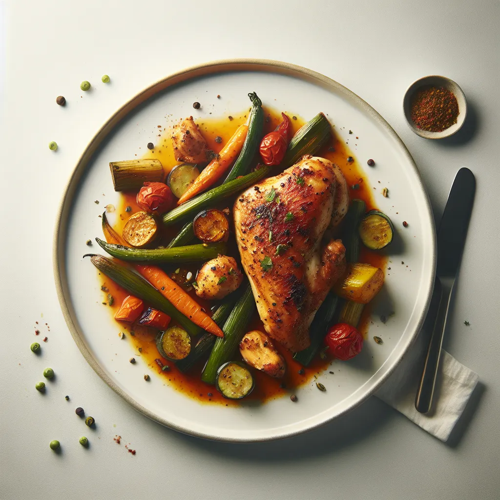 Moroccan Spiced Chicken with Roasted Vegetables