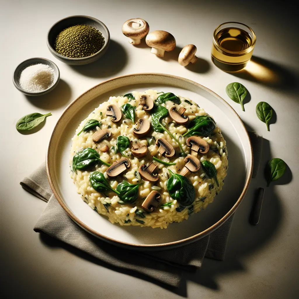 Mushroom and Spinach Risotto