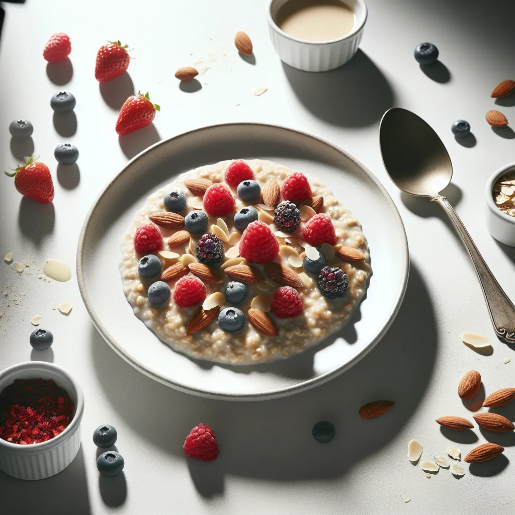 Oatmeal with Berries and Almonds