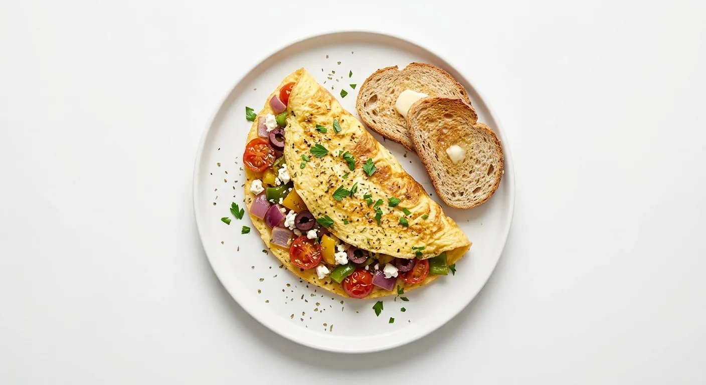 Omelette grecque aux légumes