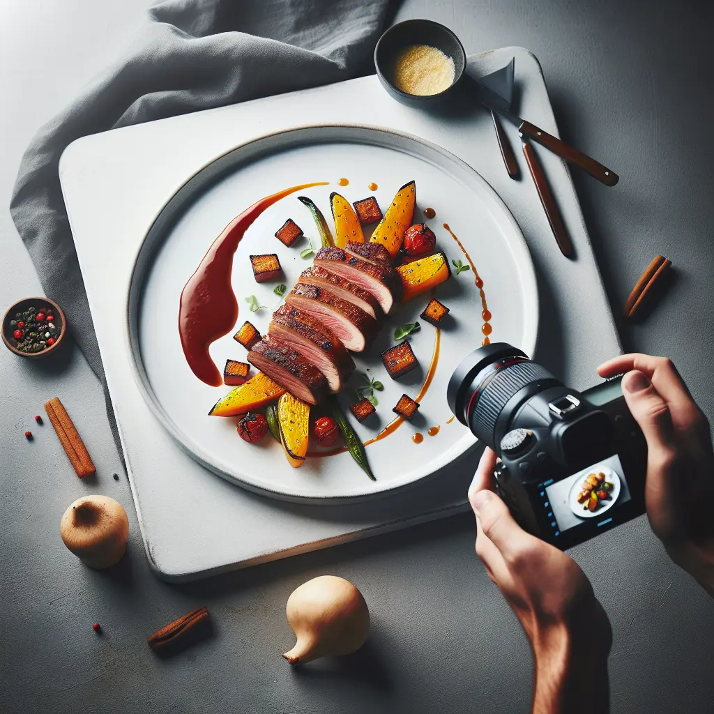 Pan-Seared Duck Breast with Roasted Butternut Squash and Tomato Chutney