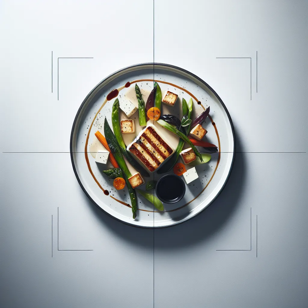 Pan-Seared Tofu with Winter Vegetable and Black Pepper Sauce