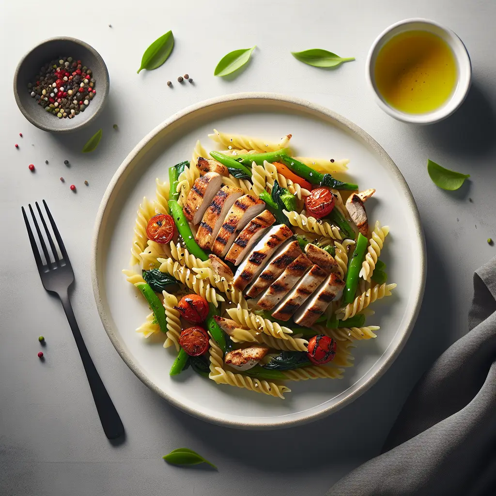 Pasta Primavera with Grilled Chicken