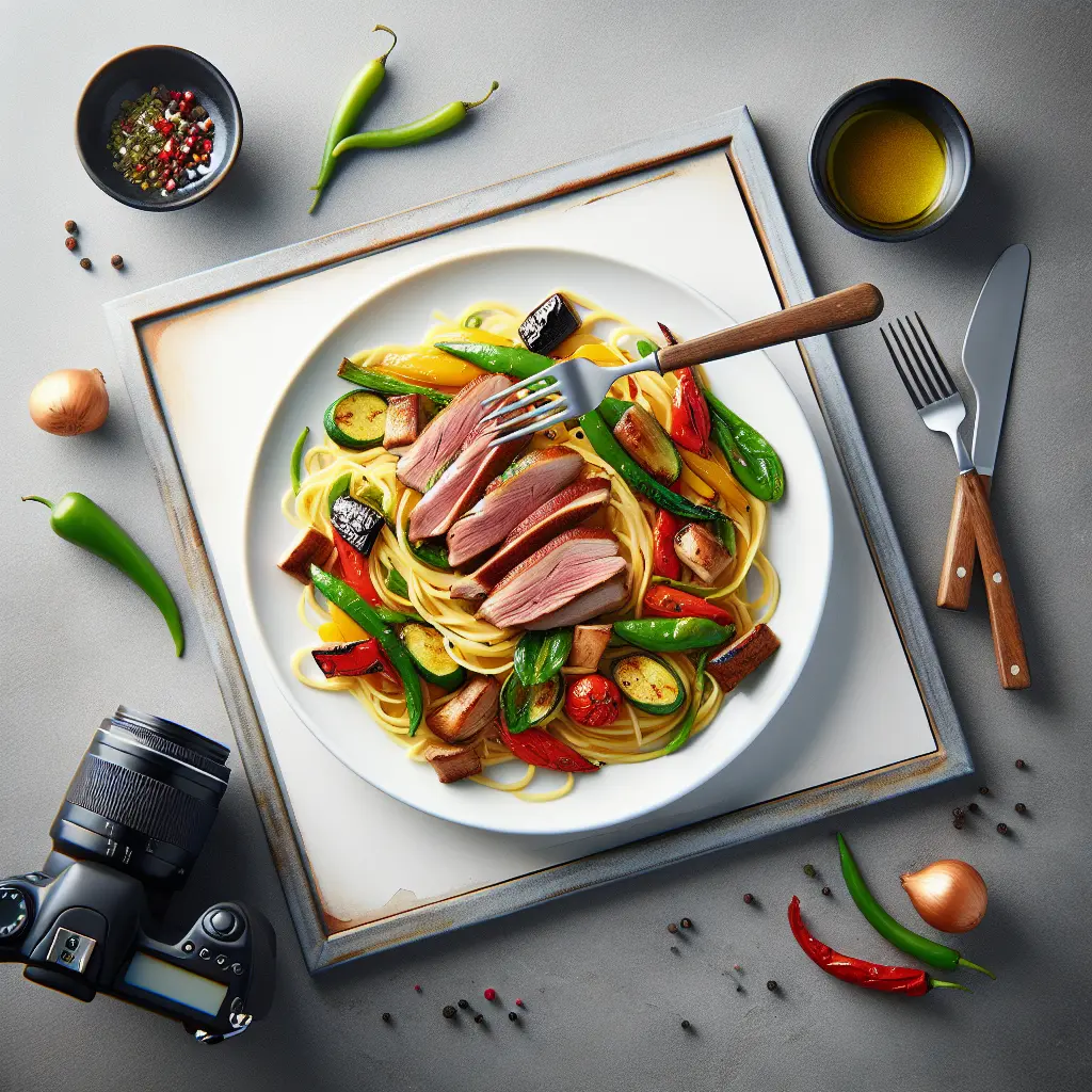 Pasta with Duck and Roasted Vegetables