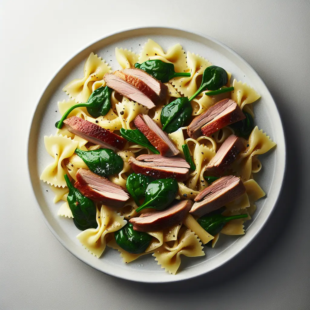 Pasta with Duck and Spinach