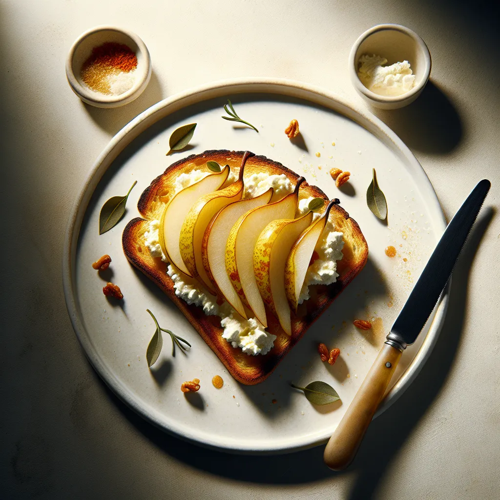 Autumn Pear and Ricotta Toast