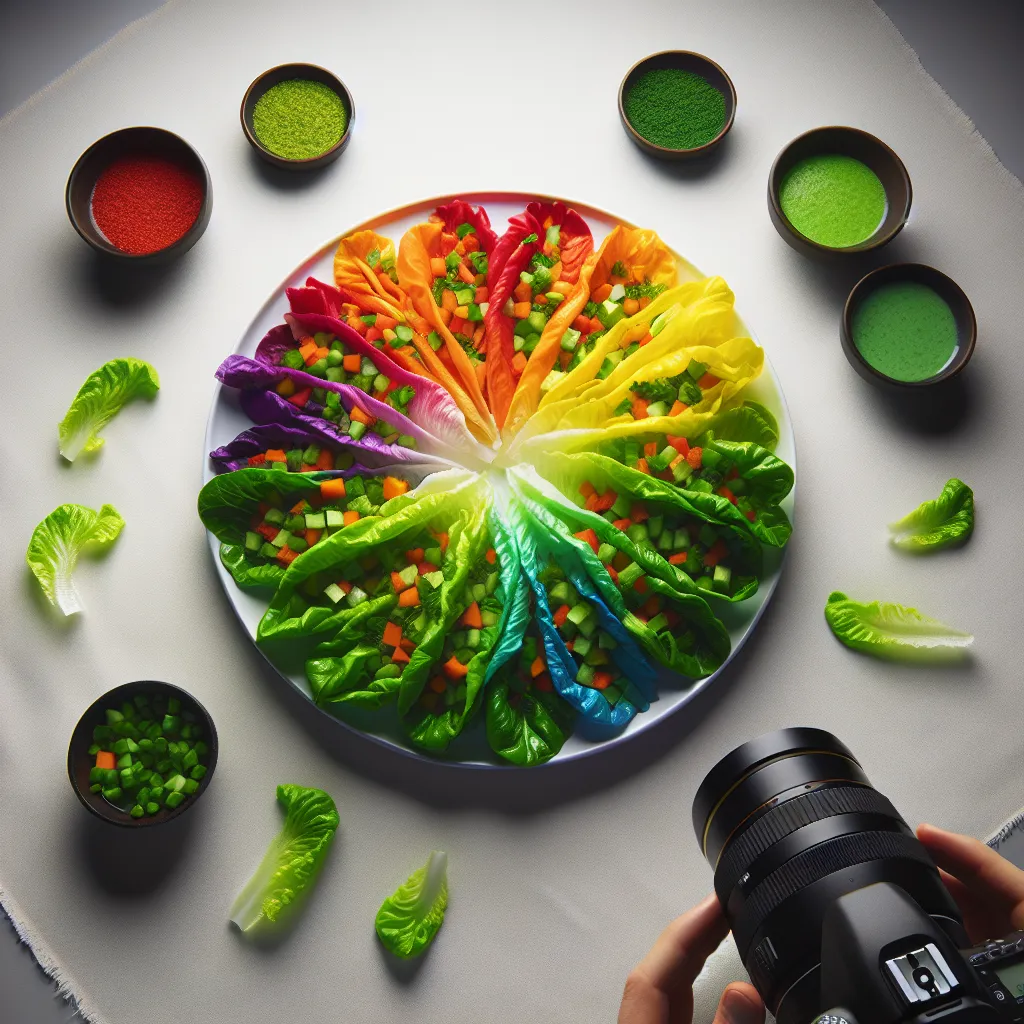 Rainbow Veggie Lettuce Wraps