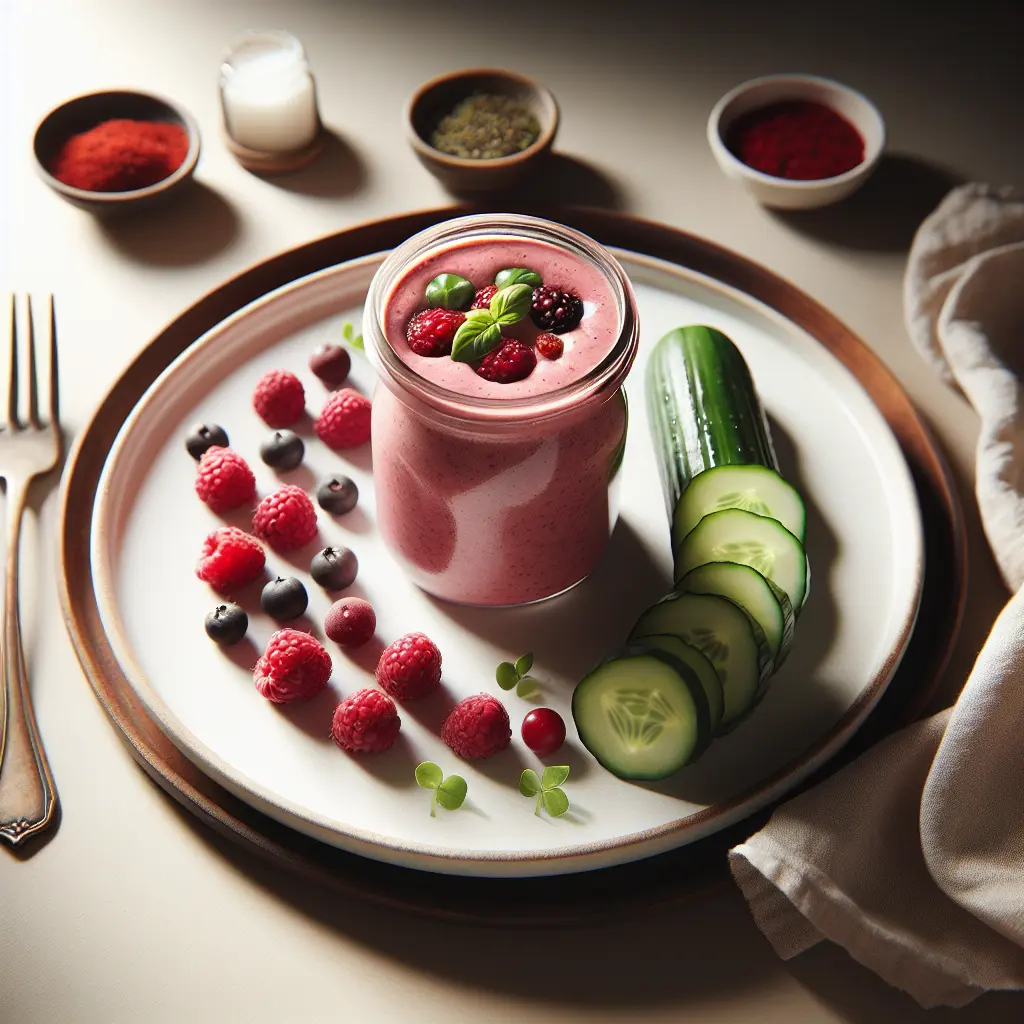 Raspberry and Cucumber Breakfast Smoothie