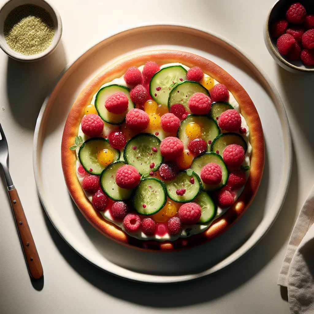 Raspberry and Cucumber Breakfast Tartine