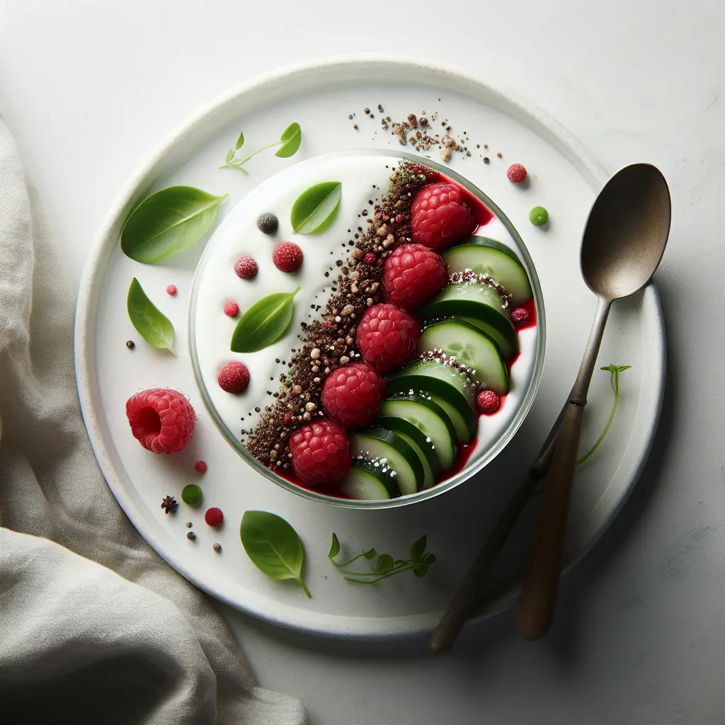 Raspberry and Cucumber Yogurt Parfait