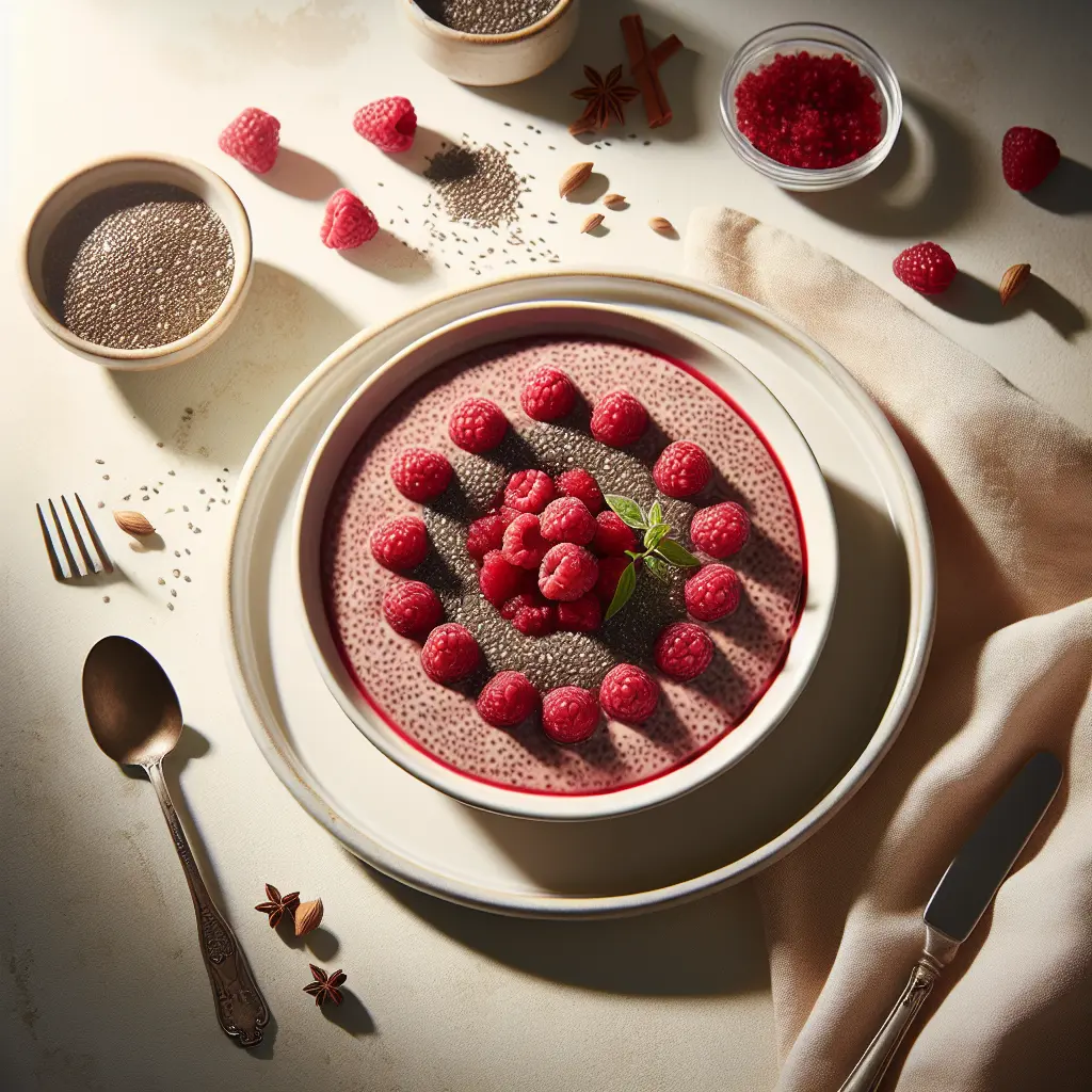 Raspberry Chia Seed Breakfast Pudding