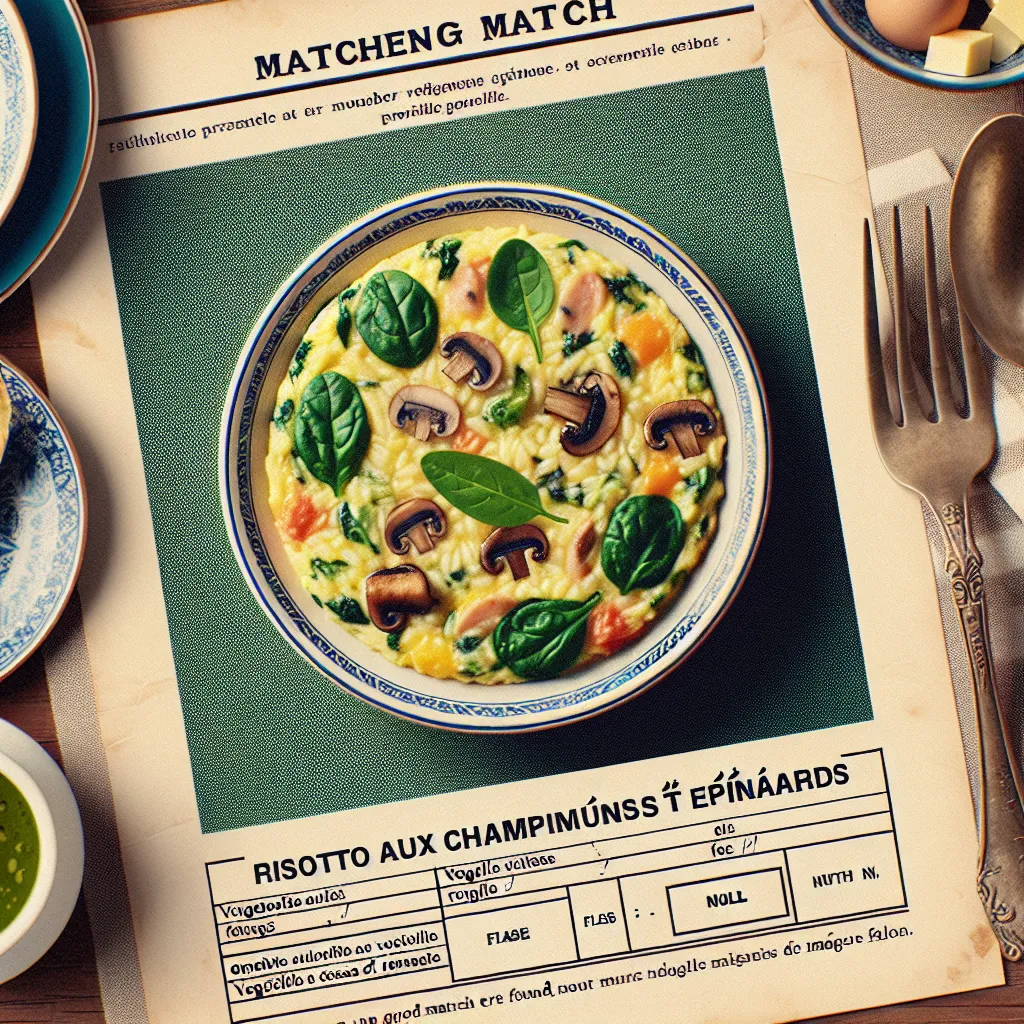 Risotto aux champignons et épinards