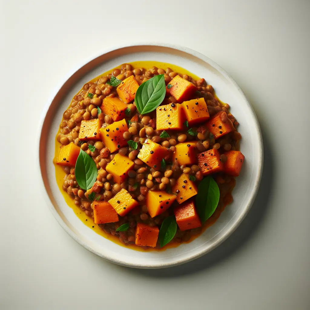Roasted Butternut Squash and Lentil Stew