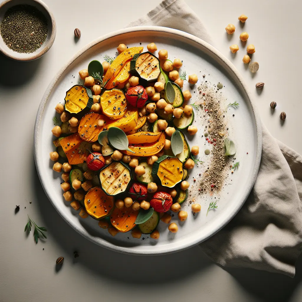 Autumn Roasted Squash and Chickpea Salad