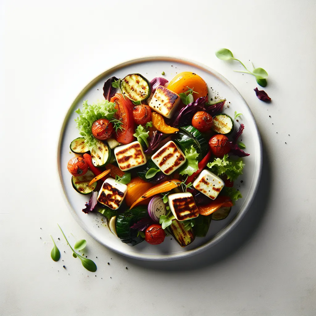 Gourmet Roasted Vegetable and Halloumi Salad