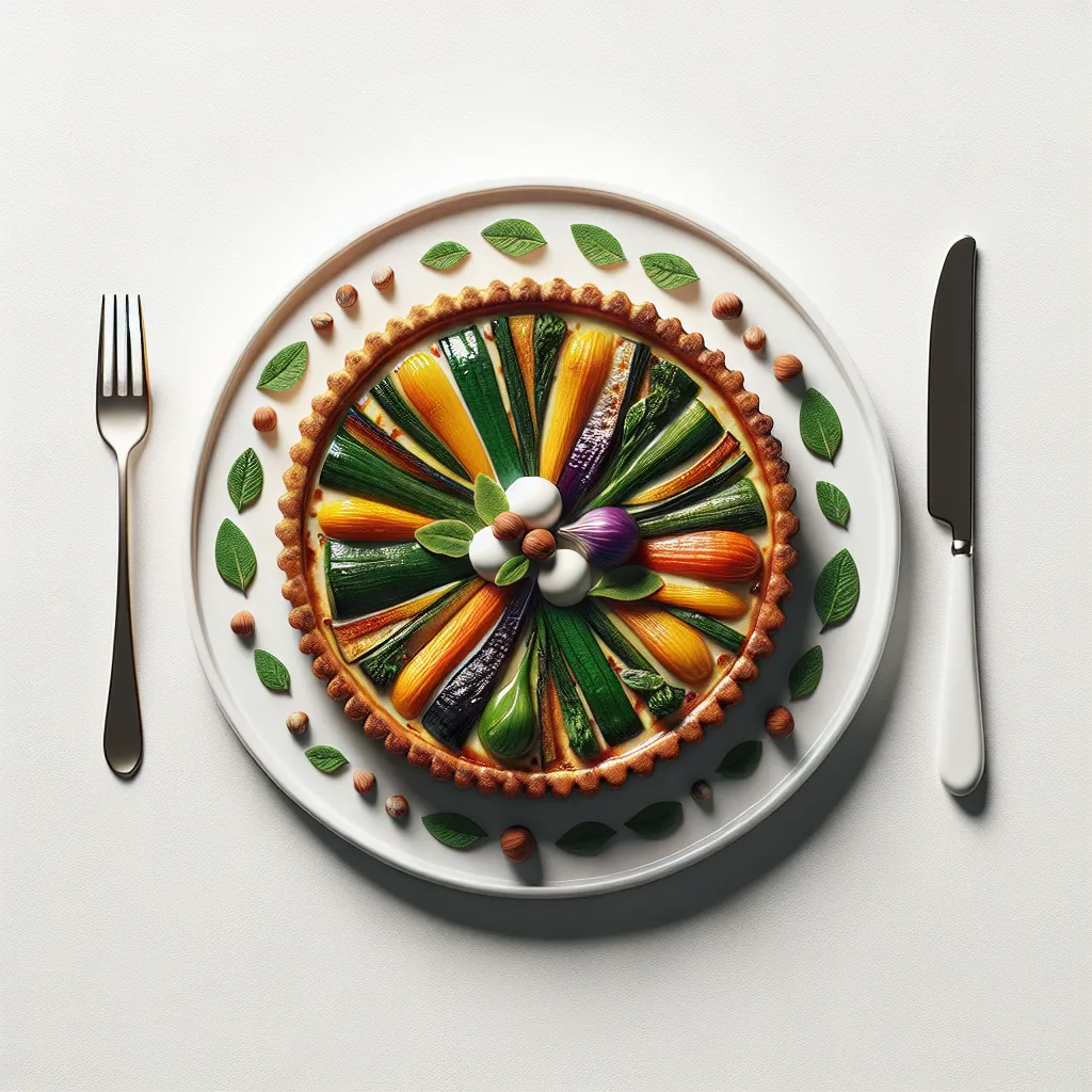 Roasted Autumn Vegetable Tart with Hazelnut Crust