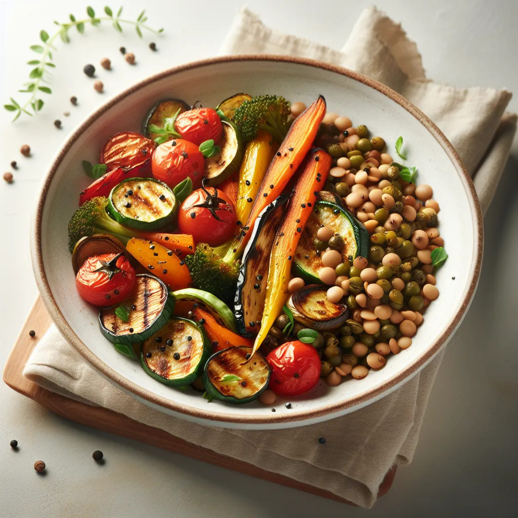 Roasted Vegetables and Lentil Bowl