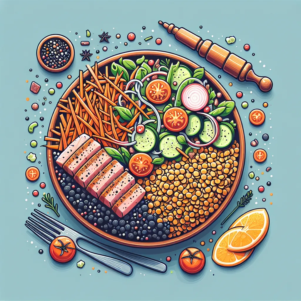 Salade de Lentilles et Carottes Râpées à la Vinaigrette Légère