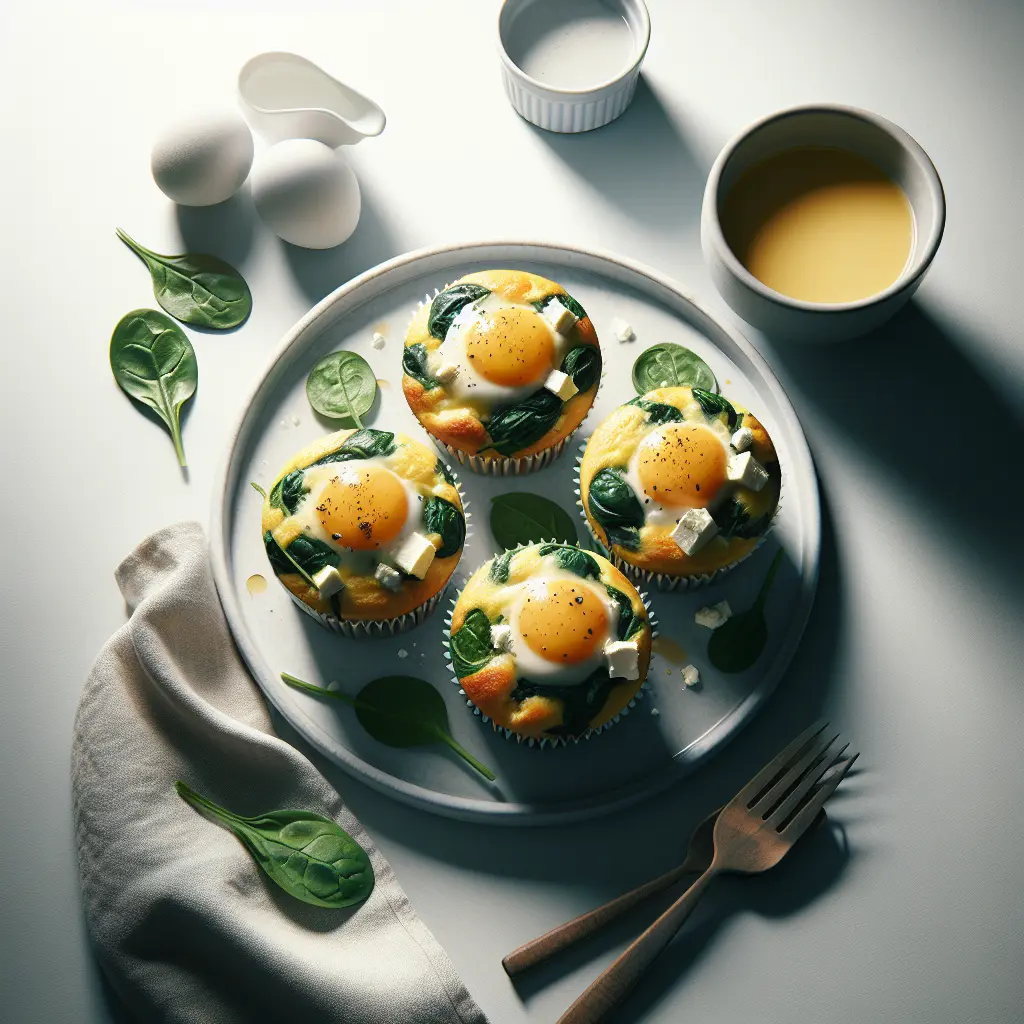 Savory Breakfast Egg Muffins with Spinach and Feta