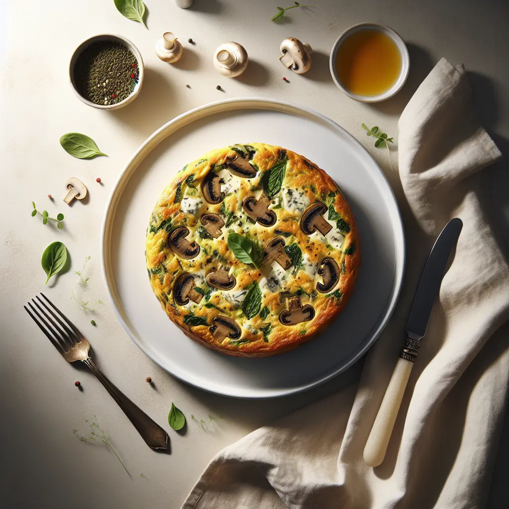 Savory Herb and Mushroom Frittata with Goat Cheese