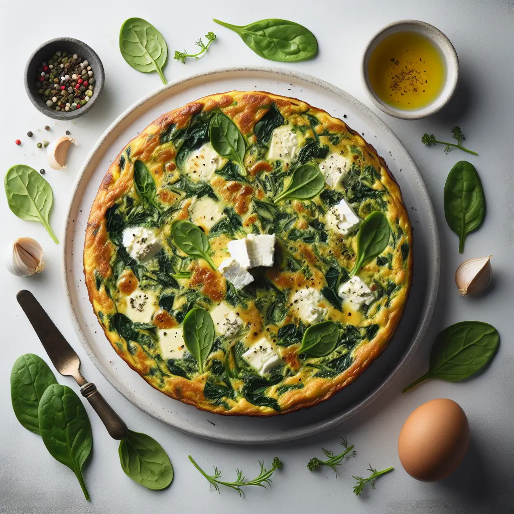Savory Herb and Spinach Frittata with Goat Cheese
