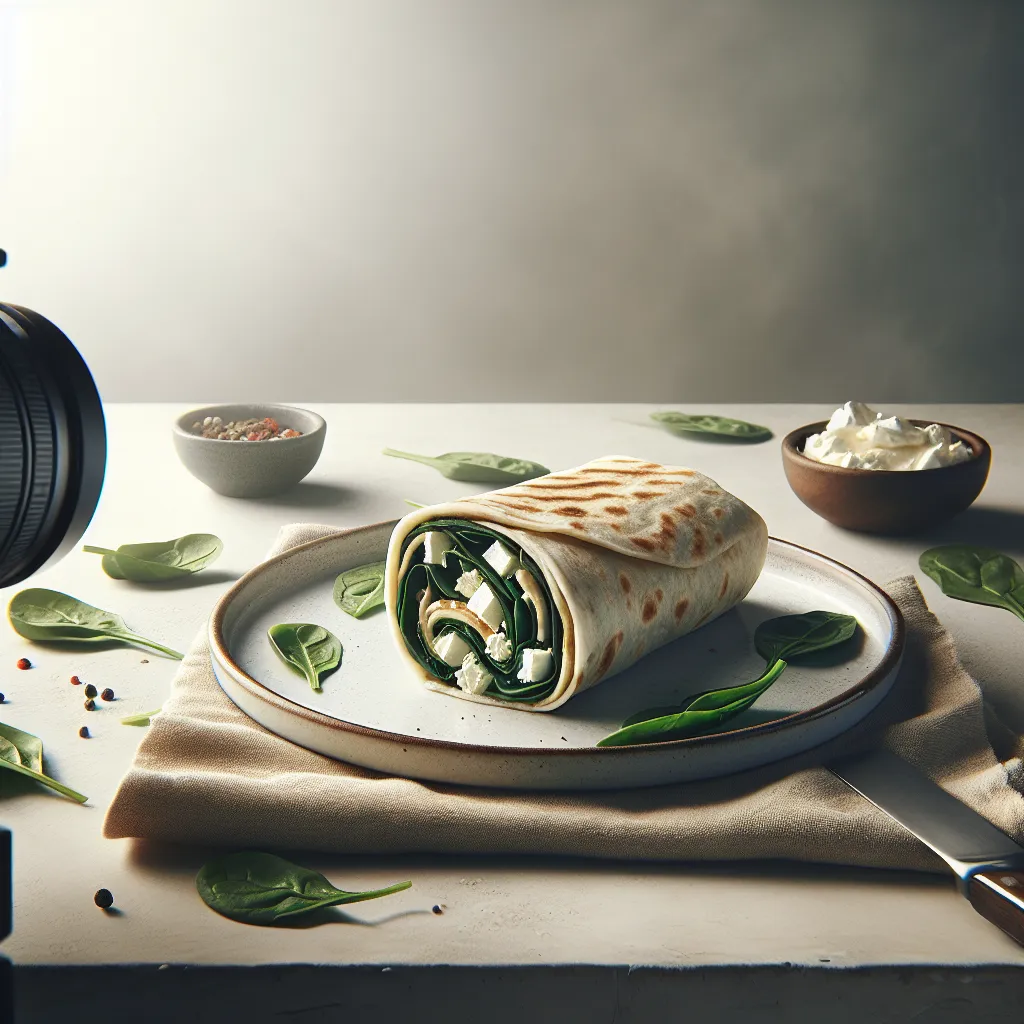 Savory Spinach and Feta Breakfast Wrap
