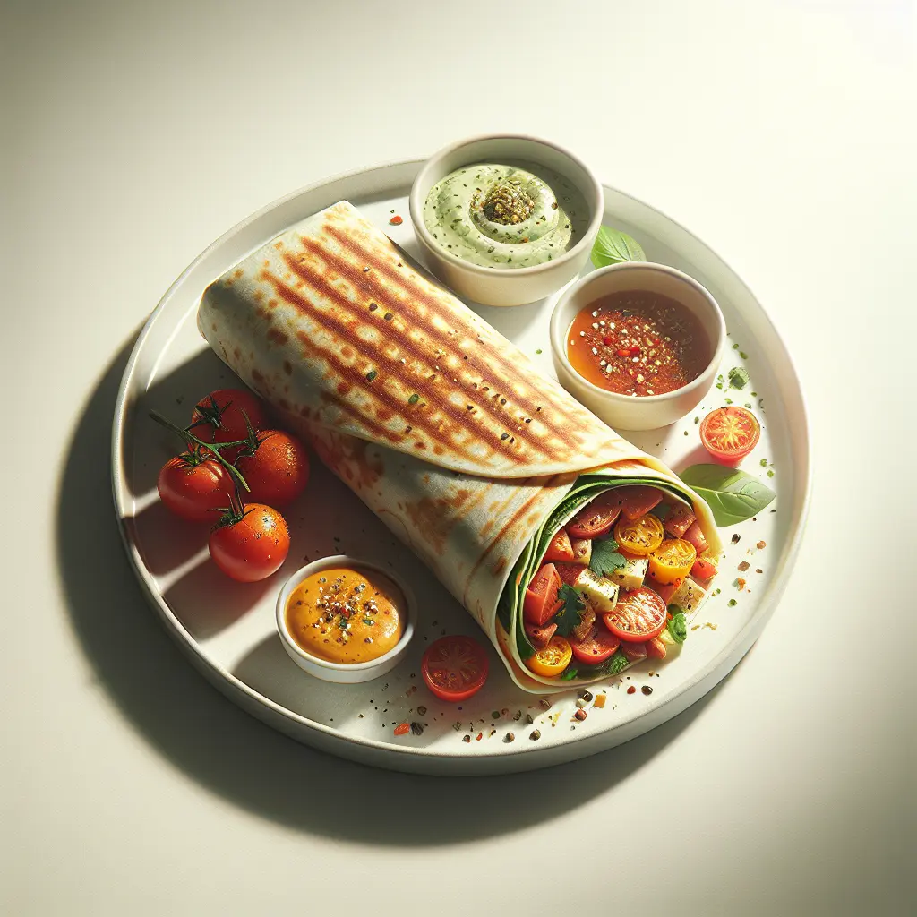Savory Tomato and Herb Breakfast Wrap