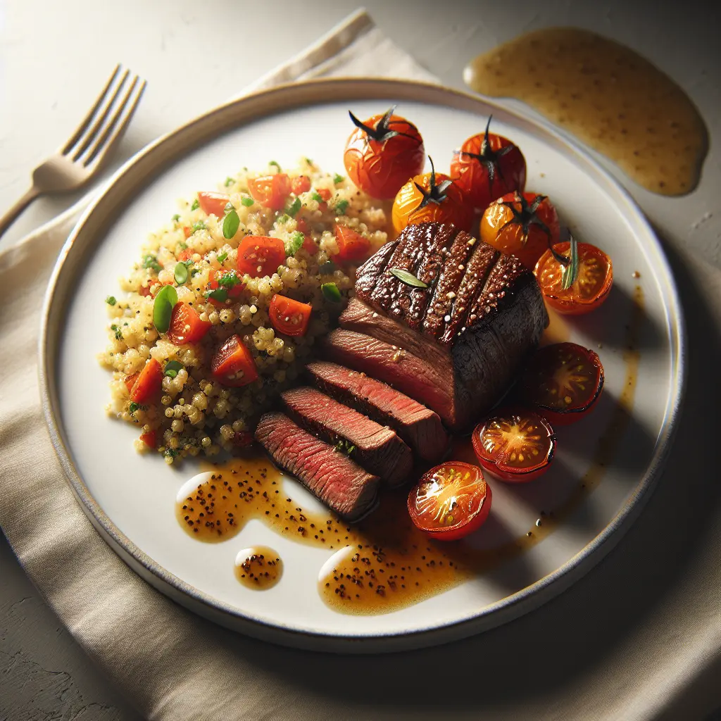 Seared Beef with Tomato and Herb Quinoa