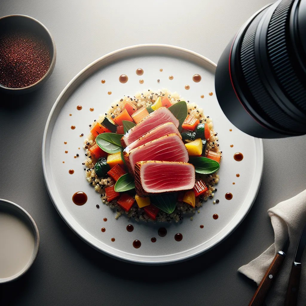 Seared Tuna with Ratatouille and Quinoa
