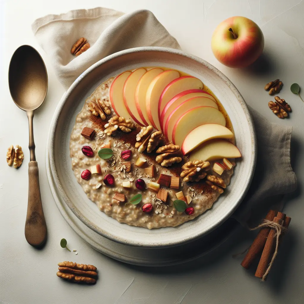Autumn Spiced Apple and Walnut Overnight Oats