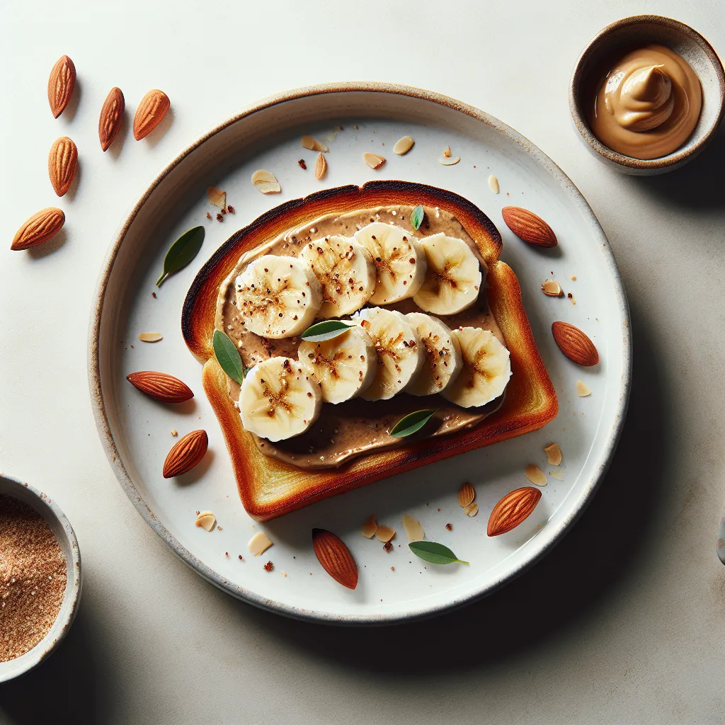 Autumn Spiced Banana and Almond Butter Toast