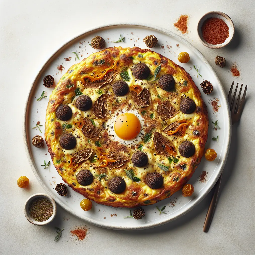 Exotic Spiced Breakfast Frittata with Truffle Oil