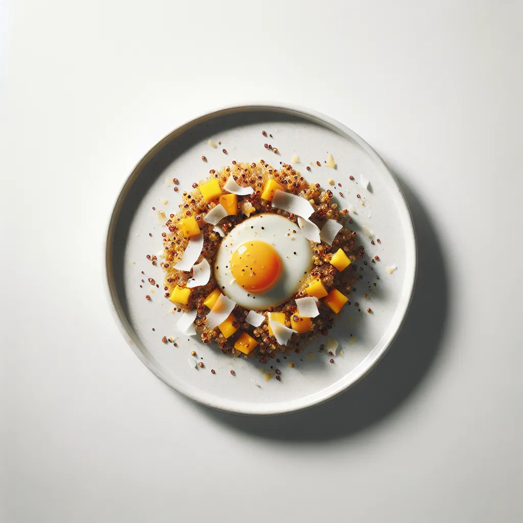 Exotic Spiced Breakfast Quinoa with Mango and Coconut