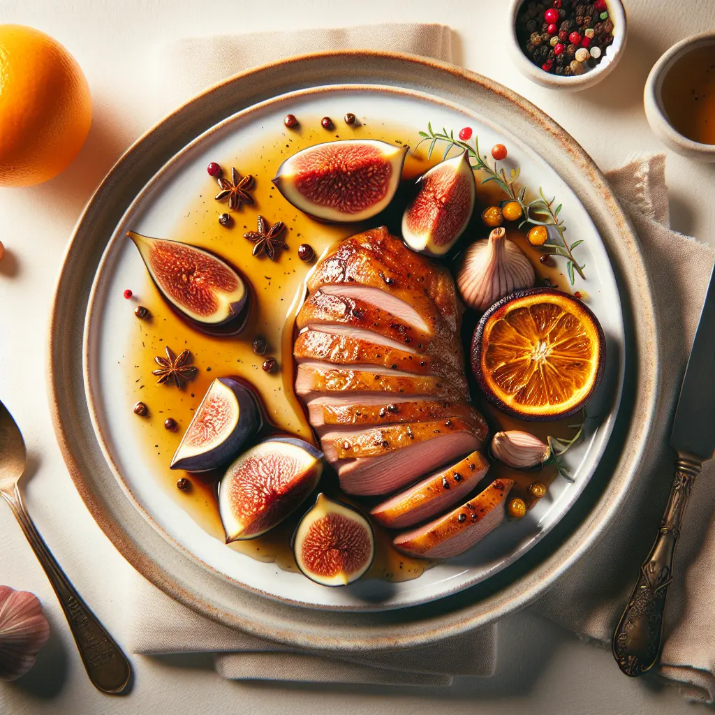 Exotic Spiced Duck Breast with Fig and Orange Glaze