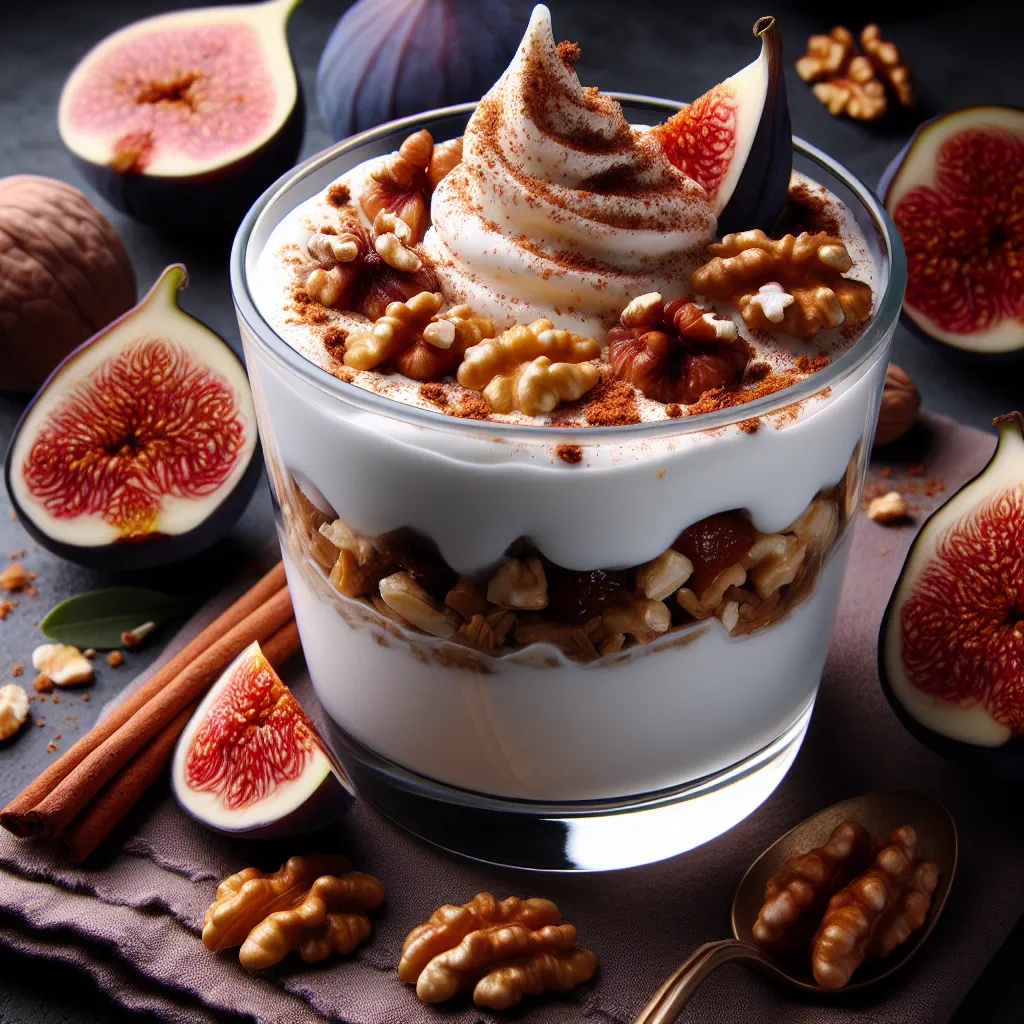 Autumn Spiced Fig and Walnut Yogurt Parfait