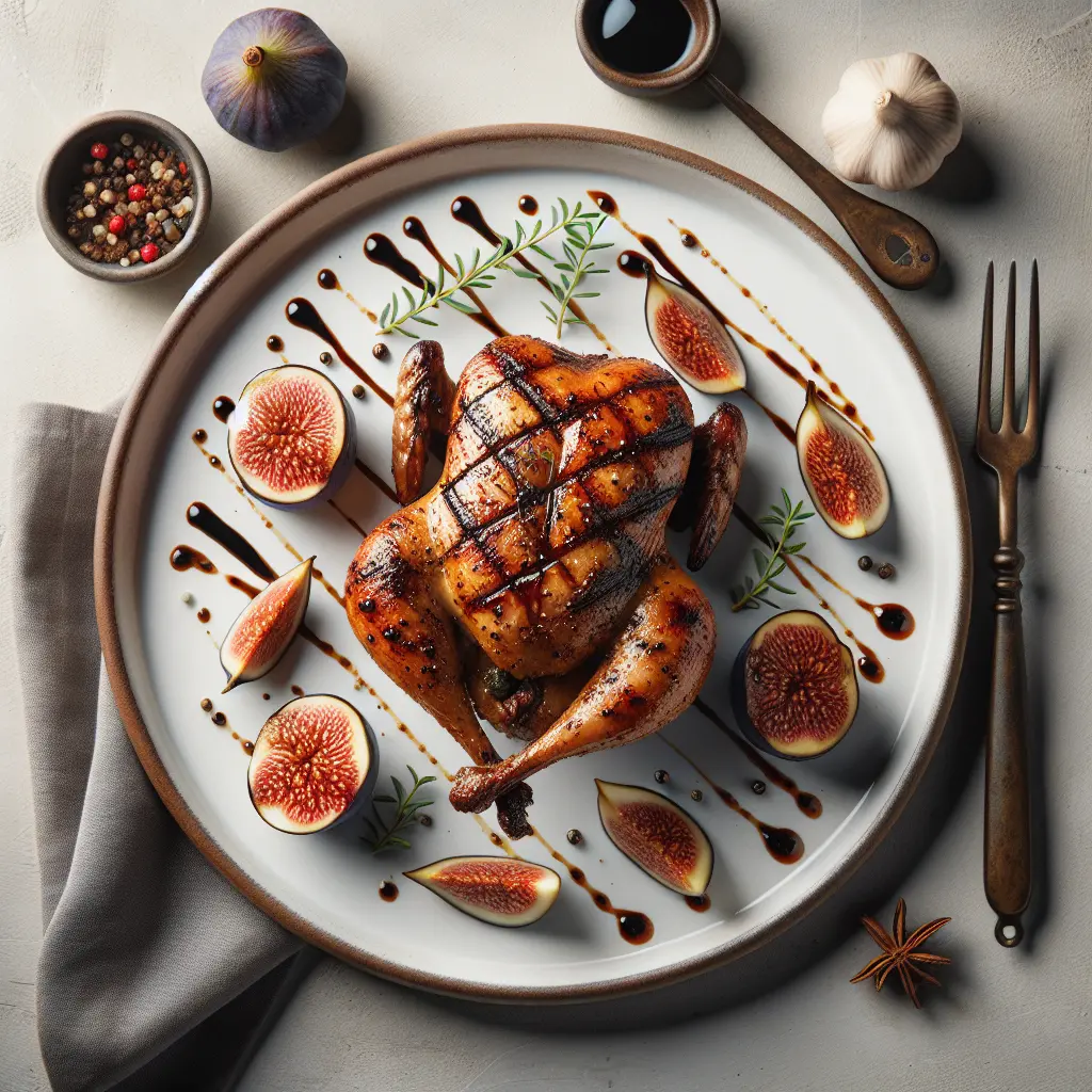 Exotic Spiced Grilled Quail with Fig and Balsamic Glaze