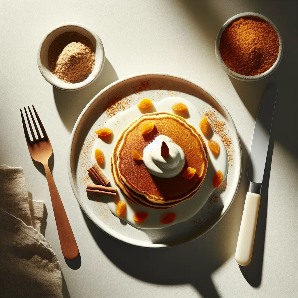 Autumn Spiced Pumpkin Pancakes with Maple Yogurt