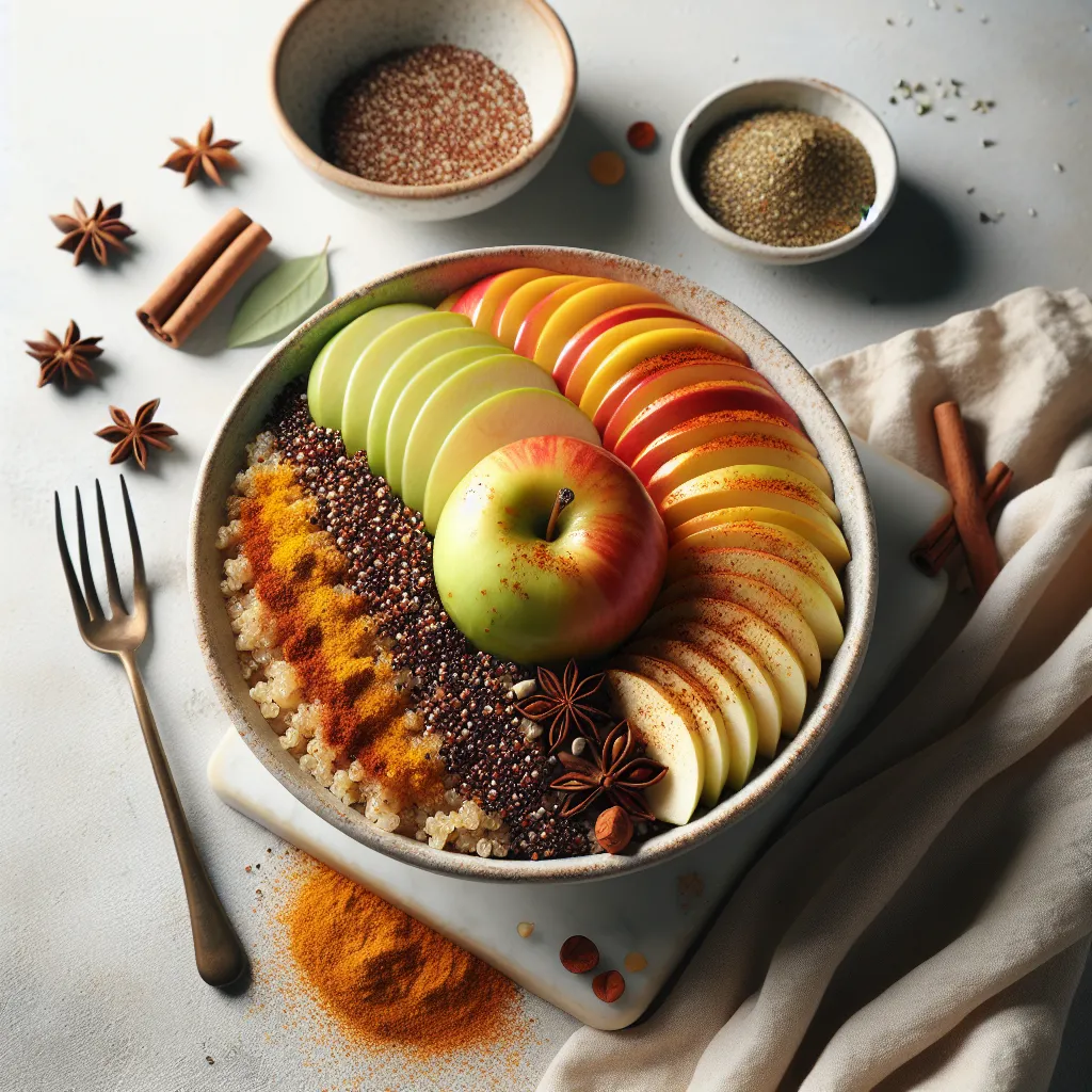 Autumn Spiced Quinoa and Apple Breakfast Bowl