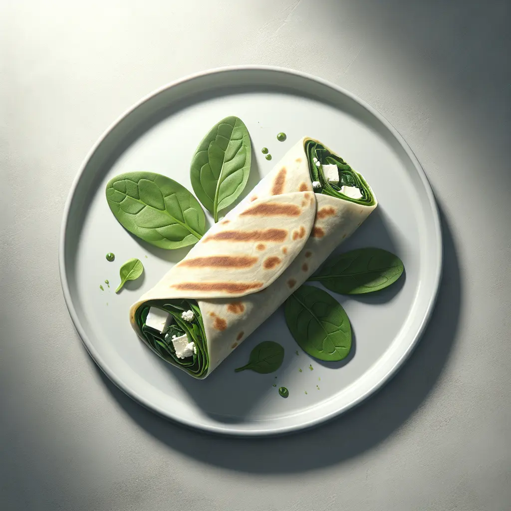 Spinach and Feta Breakfast Wrap